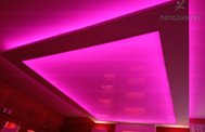 Светодиодная подсветка LED RGB на потолке